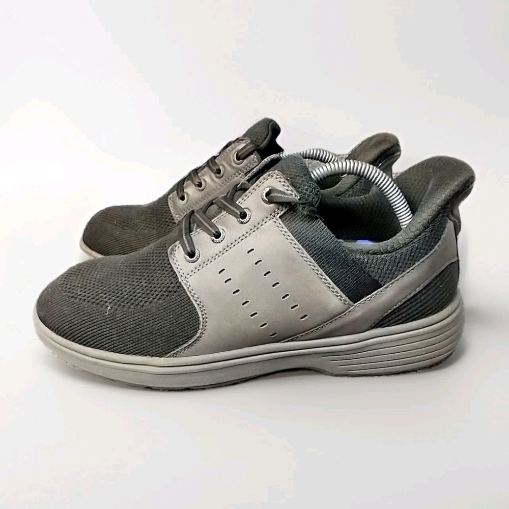 Orthofeet 20216 Mens Hunter Walking Shoes Black Grey Sneakers Orthopedic